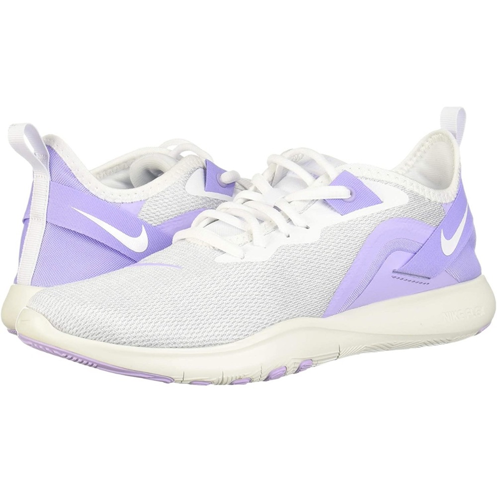 💜💜Purple and White Nike Flex Trainer 9 Sneaker